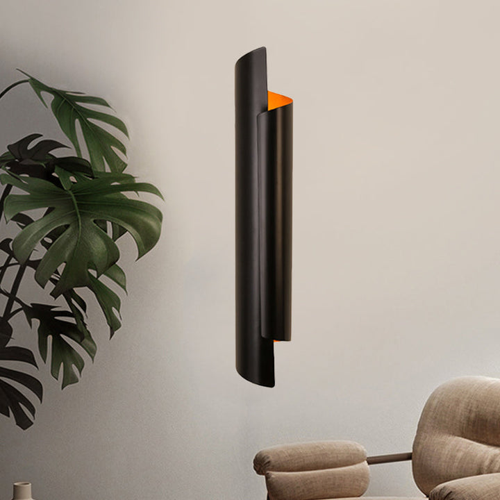 Schwarz/Weiß/Gold Gerollte Wandlampe Modernist Eisen 2-Licht Wandlicht Armatur, 16"/21.5"/29.5" Breit