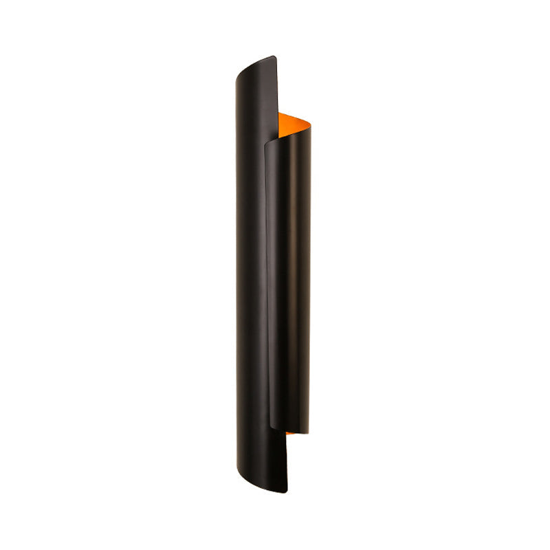 Schwarz/Weiß/Gold Gerollte Wandlampe Modernist Eisen 2-Licht Wandlicht Armatur, 16"/21.5"/29.5" Breit