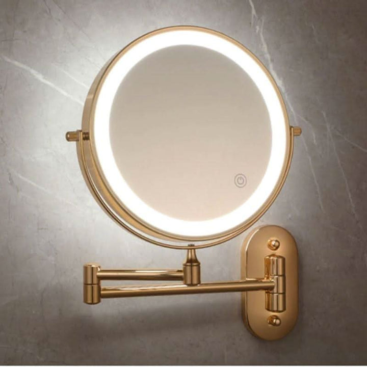 Gold wiederaufladbarer LED-Make-up-Vergrößerungsspiegel