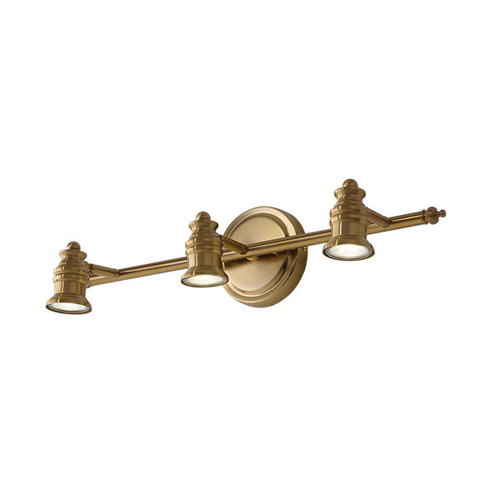 Lineare Badezimmer Spiegel Licht Traditionalismus Metall 2/3/4-Glühbirne Messing Wand Sconce Beleuchtung