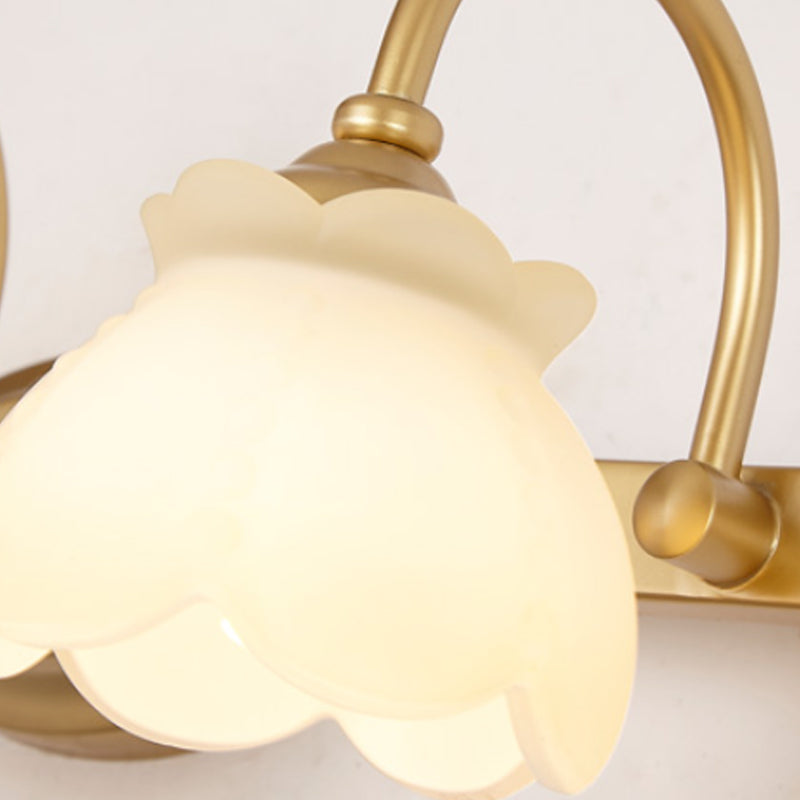 Blossom Badezimmer Waschtisch Spiegel Licht Traditionelle Metall LED 2/3/4 Köpfe Messing Wandmontierte Lampe