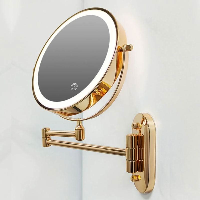 Gold wiederaufladbarer LED-Make-up-Vergrößerungsspiegel