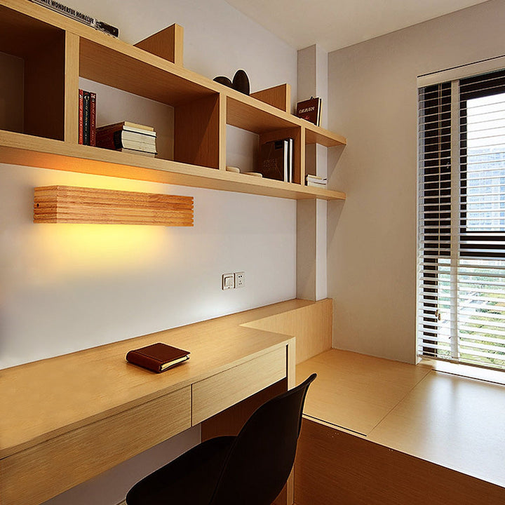 Holz Wandleuchten für Badezimmer Spiegel