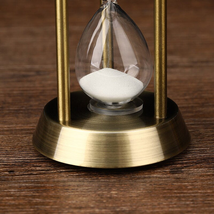 3/5/10 Minuten Retro Metall Handwerk Sanduhr Pendel Wohnzimmer Büro Desktop Arrangement Ornament Sand Timer Sandglas Dekoration