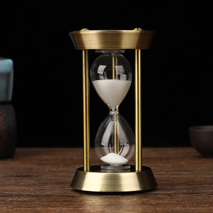3/5/10 Minuten Retro Metall Handwerk Sanduhr Pendel Wohnzimmer Büro Desktop Arrangement Ornament Sand Timer Sandglas Dekoration