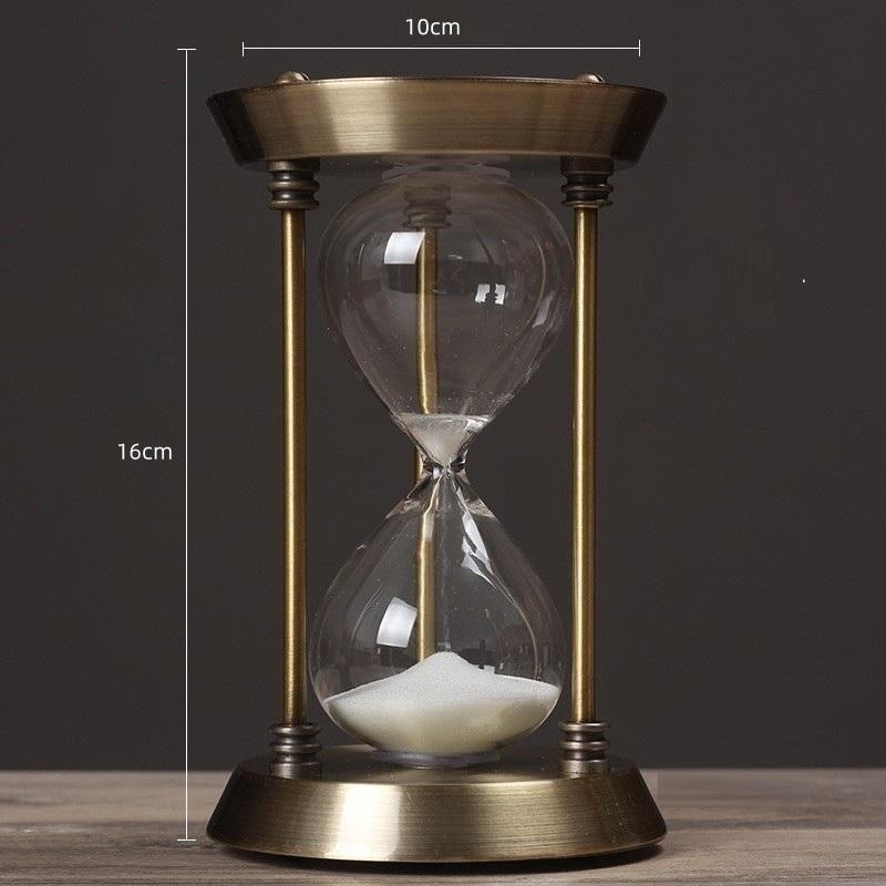 3/5/10 Minuten Retro Metall Handwerk Sanduhr Pendel Wohnzimmer Büro Desktop Arrangement Ornament Sand Timer Sandglas Dekoration