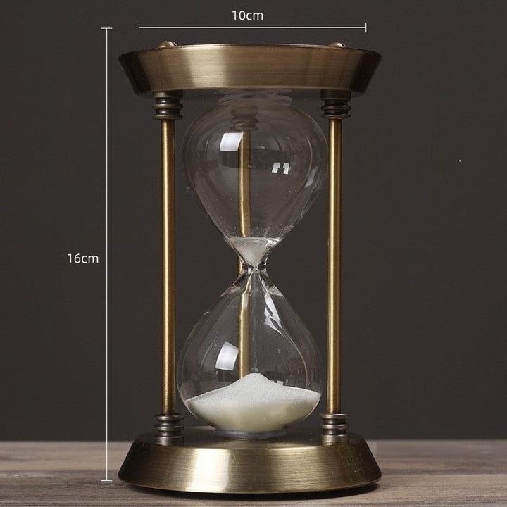 3/5/10 Minuten Retro Metall Handwerk Sanduhr Pendel Wohnzimmer Büro Desktop Arrangement Ornament Sand Timer Sandglas Dekoration