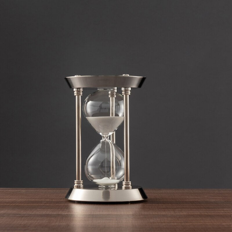 3/5/10 Minuten Retro Metall Handwerk Sanduhr Pendel Wohnzimmer Büro Desktop Arrangement Ornament Sand Timer Sandglas Dekoration