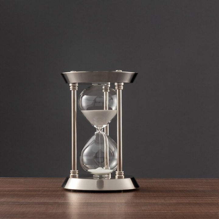 3/5/10 Minuten Retro Metall Handwerk Sanduhr Pendel Wohnzimmer Büro Desktop Arrangement Ornament Sand Timer Sandglas Dekoration