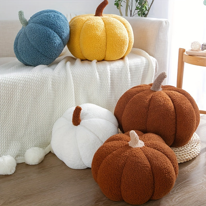 Dekoratives Kissen Warm Pumpkin Aus Weichem Plüsch