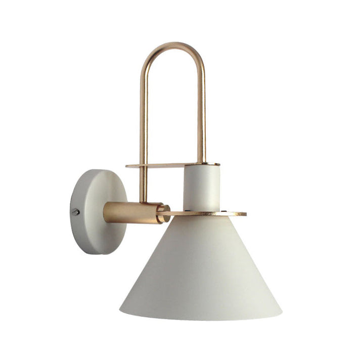 1 Licht Nachttisch Wandmontierte Licht Schlichte Schwarz/Weiß/Grün Wandleuchte mit konischem Metallschirm
