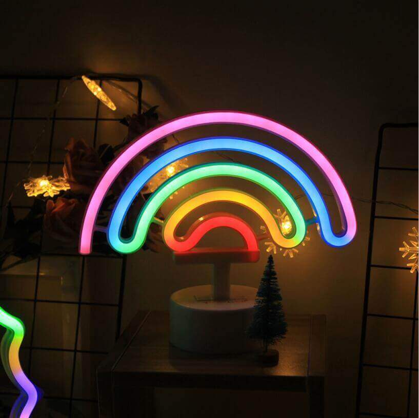 Kreative LED-Modellierungslampe Regenbogen-Eis am Stiel