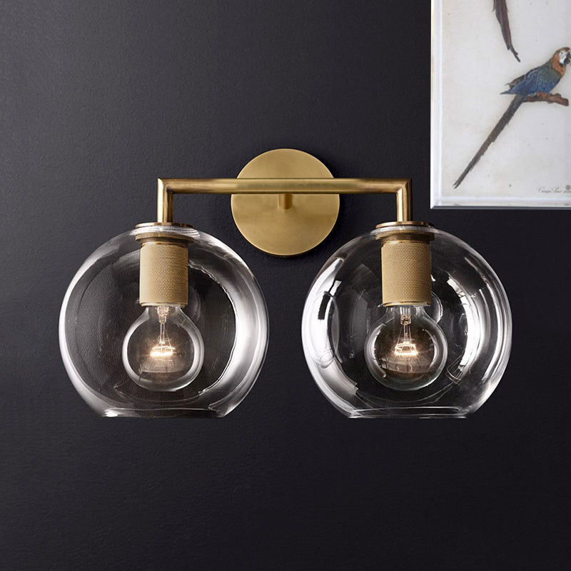 Traditionary Armed Sconce Light Metall 1/2 Köpfe Wandlampe Leuchte in Schwarz/Messing/Chrom für Wohnzimmer