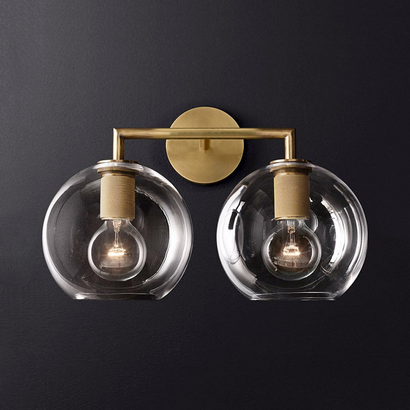 Traditionary Armed Sconce Light Metall 1/2 Köpfe Wandlampe Leuchte in Schwarz/Messing/Chrom für Wohnzimmer