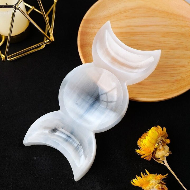 Mond Wahrsagung Selenit Kristallschale