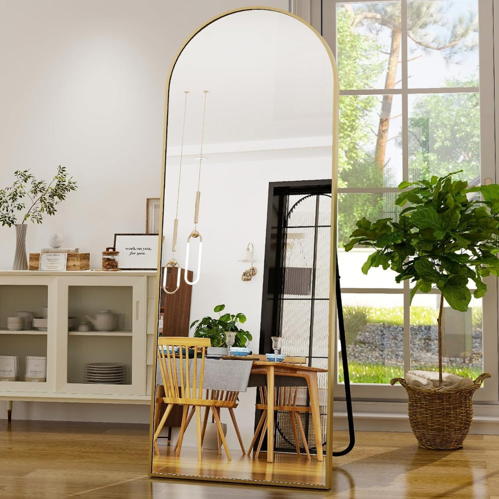 Eleganter Bogen Vollwand Gold Spiegel mit hochauflösendem Aluminiumrahmen