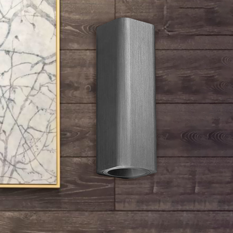 Moderne Kubus Wandmontierte Leuchte Metall Wohnzimmer LED Oben und Unten Wandleuchte in Bronze/Gold/Braun