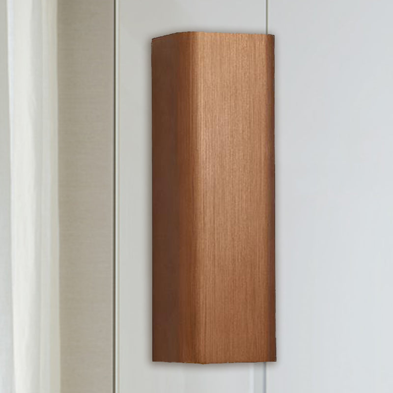 Moderne Kubus Wandmontierte Leuchte Metall Wohnzimmer LED Oben und Unten Wandleuchte in Bronze/Gold/Braun