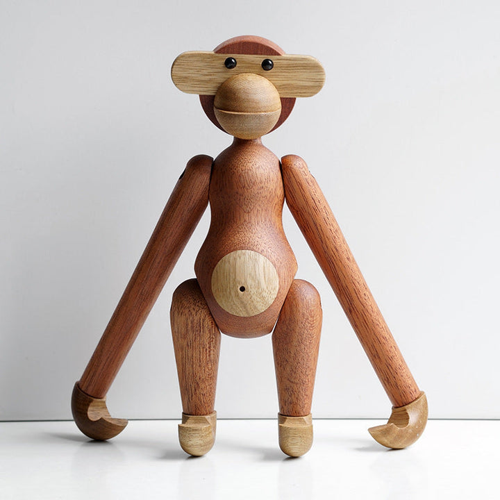 Freche Affe Massivholz Ornament
