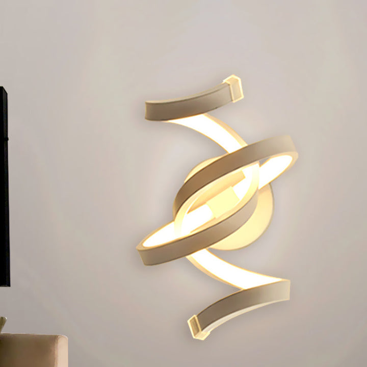 Elfenbeinband Wandleuchte Sconces Minimalismus LED Acryl Wandmontierte Beleuchtung für Schlafzimmer