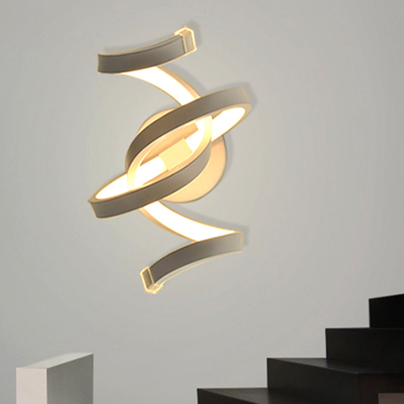 Elfenbeinband Wandleuchte Sconces Minimalismus LED Acryl Wandmontierte Beleuchtung für Schlafzimmer