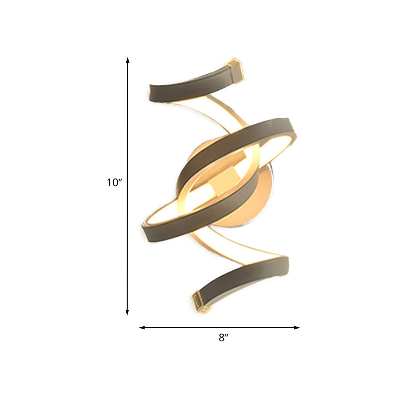 Elfenbeinband Wandleuchte Sconces Minimalismus LED Acryl Wandmontierte Beleuchtung für Schlafzimmer