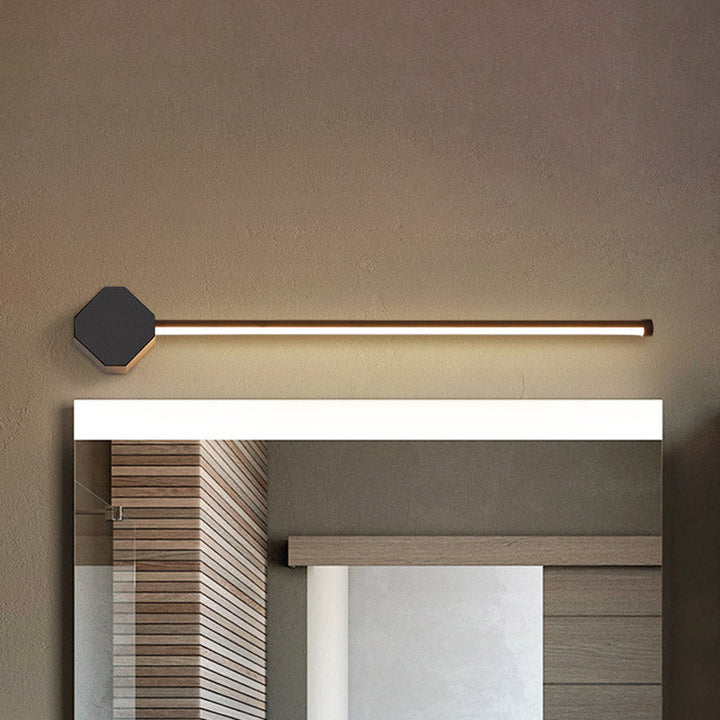 LED Badezimmer Wandlampe Einfache Schwarz/Weiß Finish Vanity Wandlicht mit schlanker linearer Acrylshade, 16"/23.5" lang
