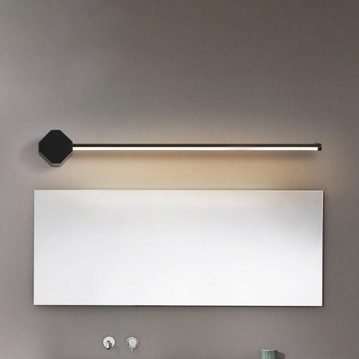 LED Badezimmer Wandlampe Einfache Schwarz/Weiß Finish Vanity Wandlicht mit schlanker linearer Acrylshade, 16"/23.5" lang