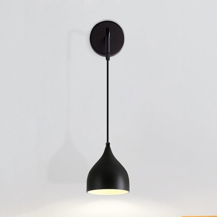 Weiß/Schwarz Finish Urnenform Wandmontage Licht Modern 1 Licht Eisen Wandpendelleuchte für Nachttisch