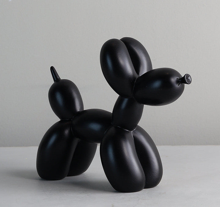 Schwarzer und weißer Ballonhund