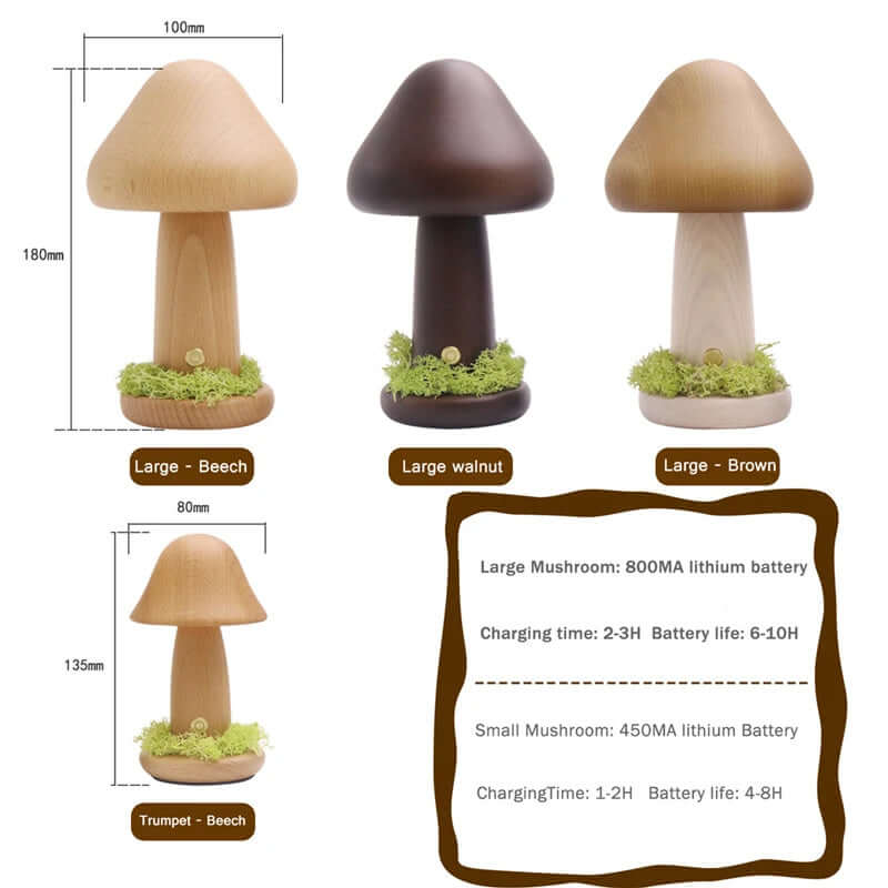 Verdrehte Pilz Nacht Warm Licht Berührung Schlafzimmer Kopfteil Nachtlicht Buchenholz LED USB Dekorative Atmosphäre Lampen Wohnkultur