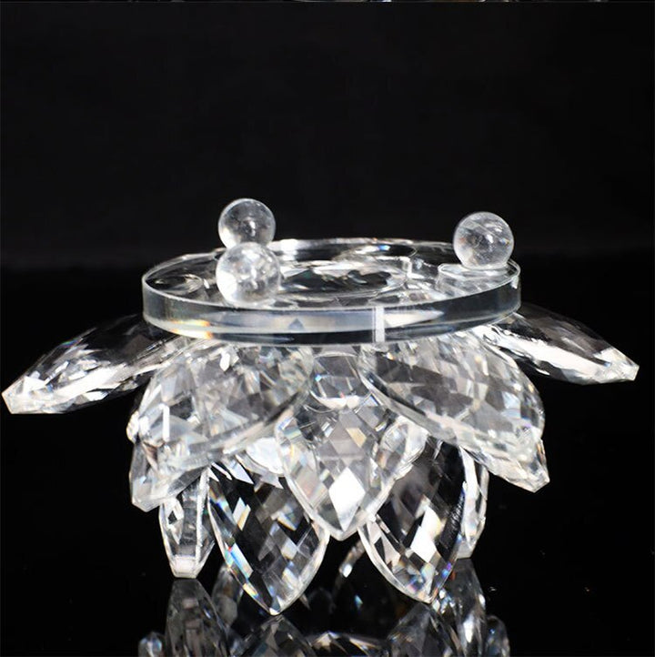 80Mm Quarz-Kristalle Lotusblumen-Handwerk Glas Fengshui Ornamente Heilende Kristalle Heim Party Wicca Dekor Yoga Geschenke Souvenir