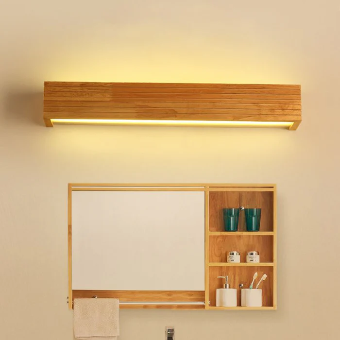 Holz Wandleuchten für Badezimmer Spiegel