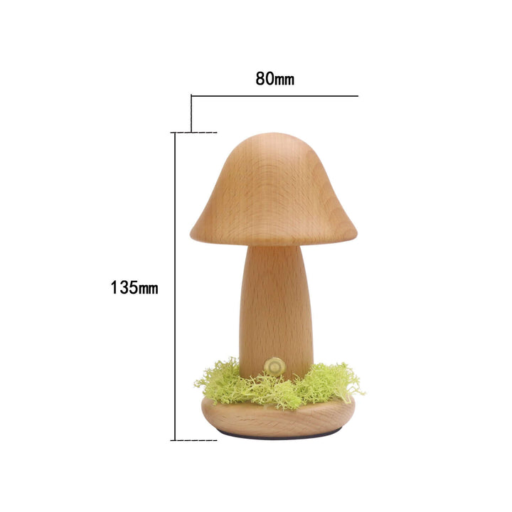 Verdrehte Pilz Nacht Warm Licht Berührung Schlafzimmer Kopfteil Nachtlicht Buchenholz LED USB Dekorative Atmosphäre Lampen Wohnkultur