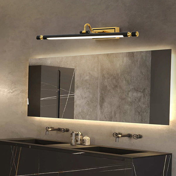 Luxus Schwarz-Gold Spiegel Lampe