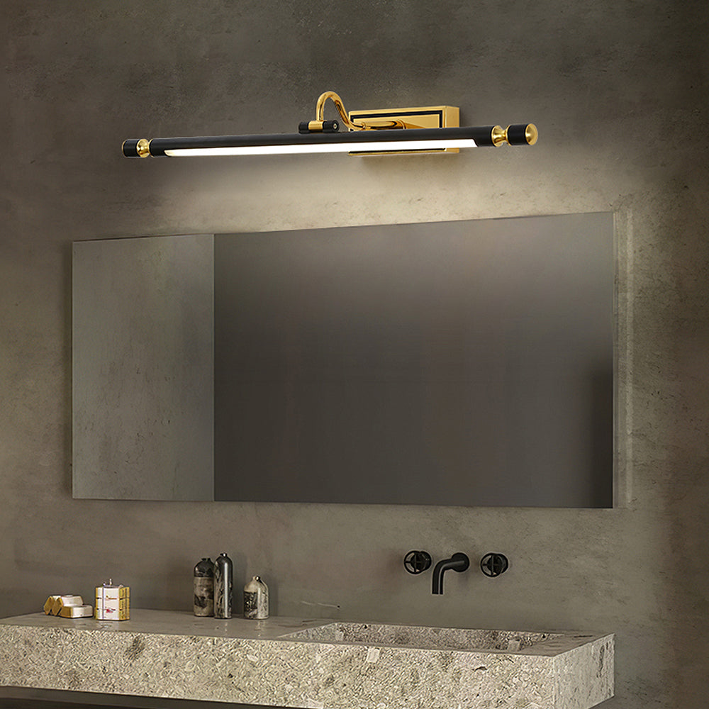 Luxus Schwarz-Gold Spiegel Lampe