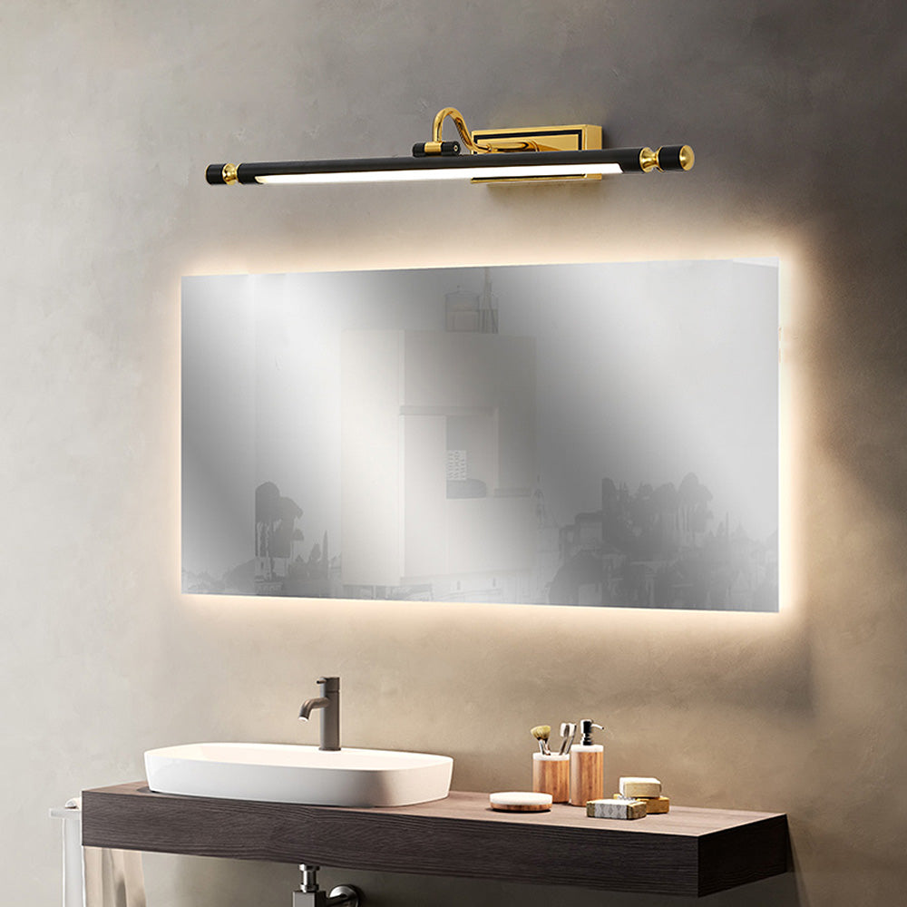Luxus Schwarz-Gold Spiegel Lampe