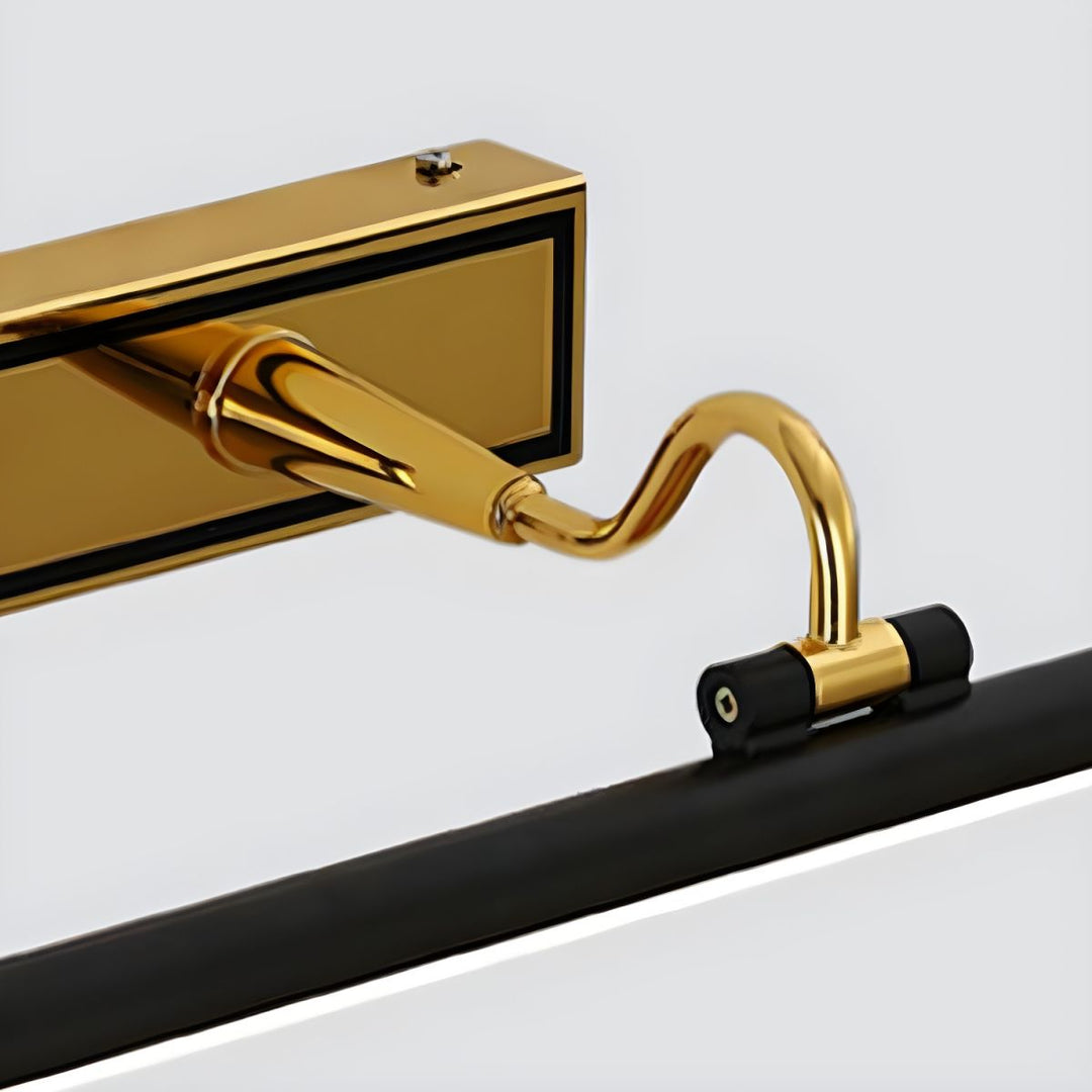 Luxus Schwarz-Gold Spiegel Lampe