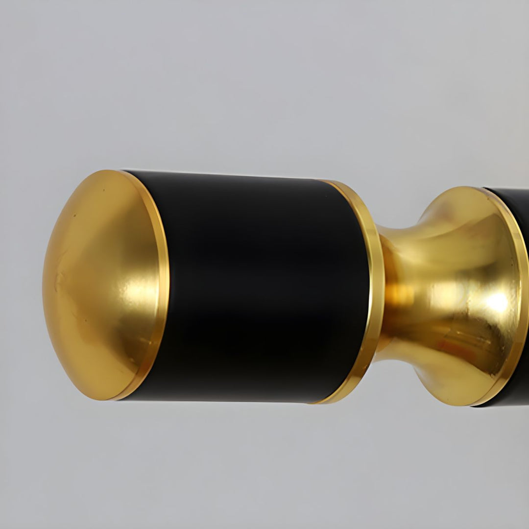 Luxus Schwarz-Gold Spiegel Lampe