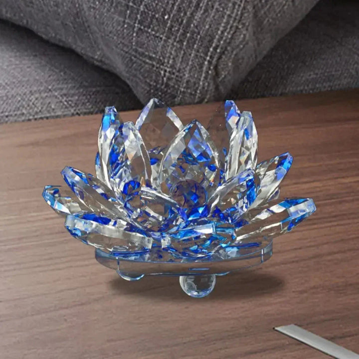 Kristall Lotusblume Figurine Zuhause Hochzeit Dekoration Glas Kunst Sammlung Papiergewicht Büro Tischornamente Souvenir Geschenke