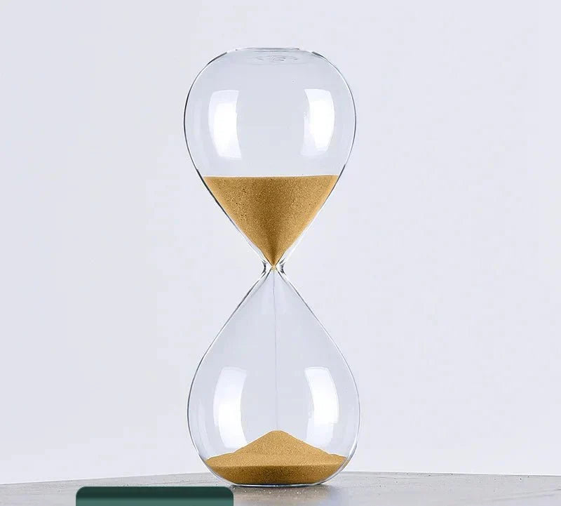 Glas Sanduhr | Stylische Dekoration mit 5/10/30/60 Minuten Anzeige