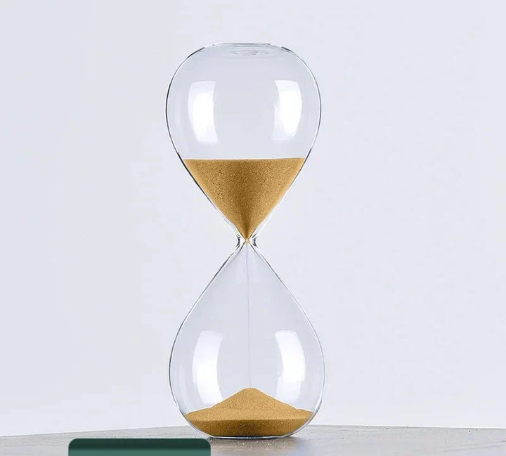 Glas Sanduhr | Stylische Dekoration mit 5/10/30/60 Minuten Anzeige