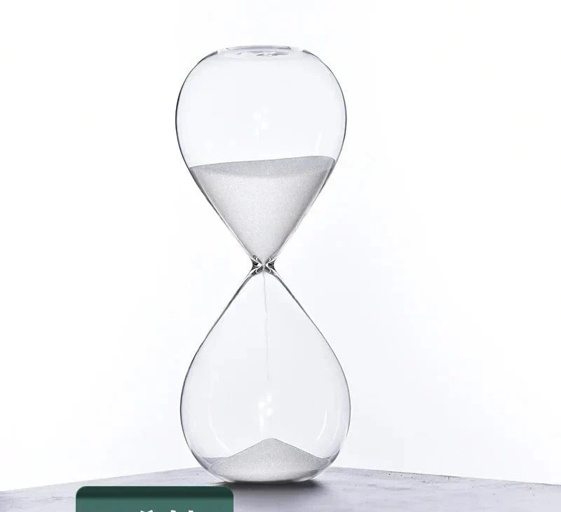 Glas Sanduhr | Stylische Dekoration mit 5/10/30/60 Minuten Anzeige