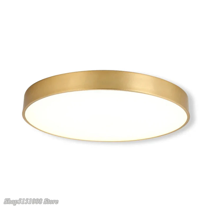 Moderne Gold Acryl Deckenleuchte - Ultra-dünne Oberflächen-LED-Deckenlampe für Wohnzimmer, nordische Schlafzimmer Innenleuchten