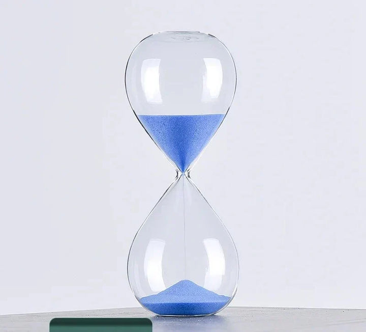 Glas Sanduhr | Stylische Dekoration mit 5/10/30/60 Minuten Anzeige