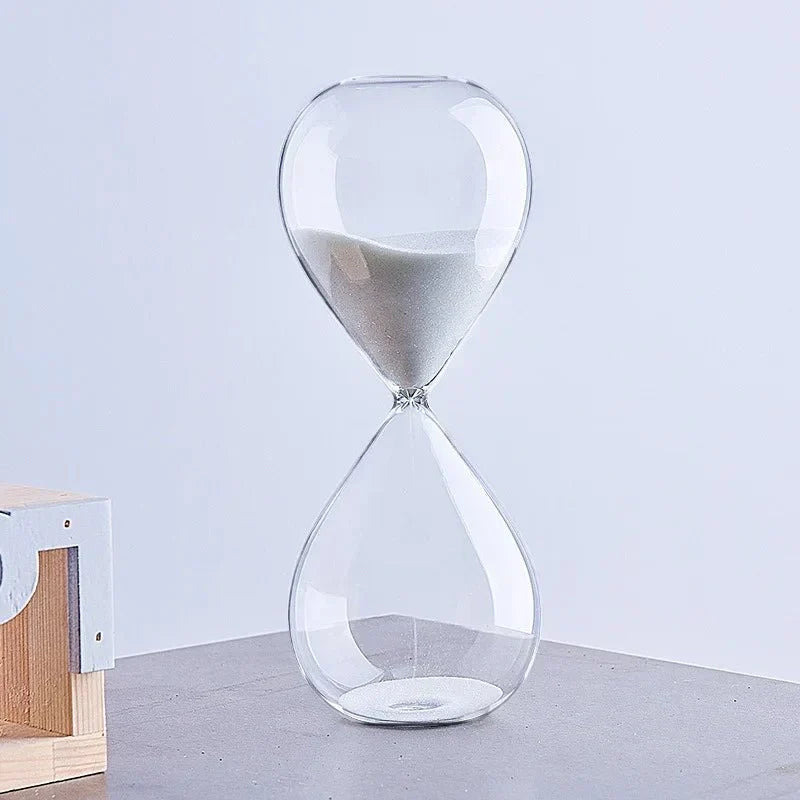 Glas Sanduhr | Stylische Dekoration mit 5/10/30/60 Minuten Anzeige