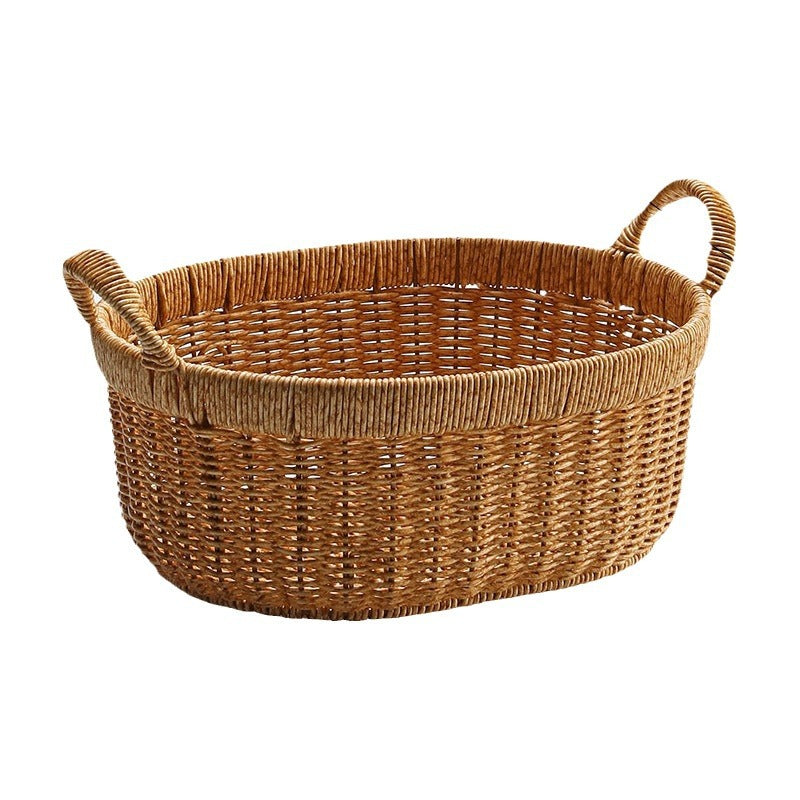Elegante Handgewebte Ovale Aufbewahrungsschale Verune