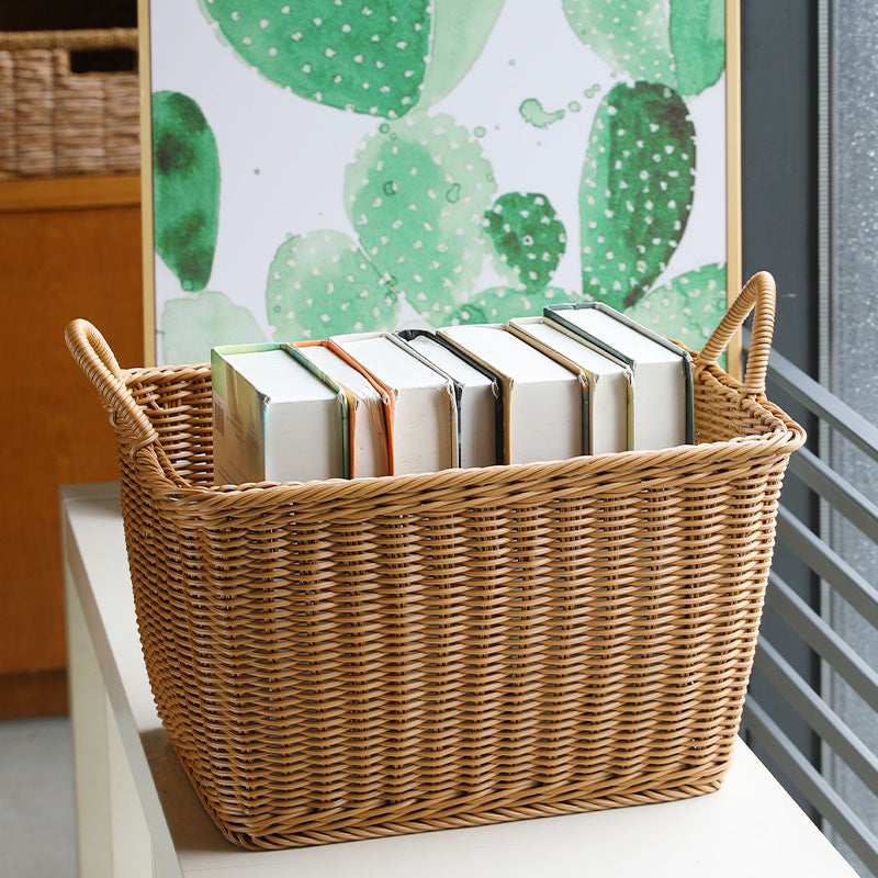 Handgefertigter Rattan Aufbewahrungskorb Verune