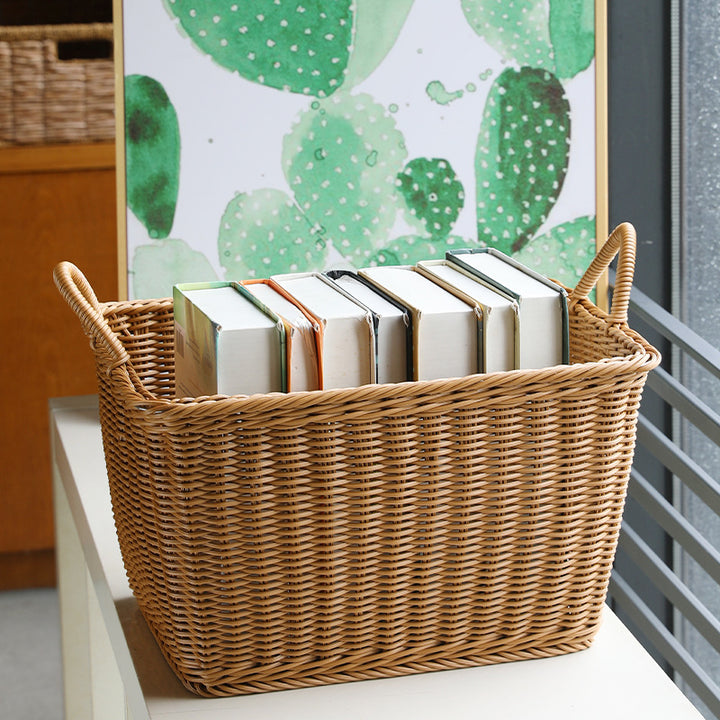 Handgefertigter Rattan Aufbewahrungskorb Verune