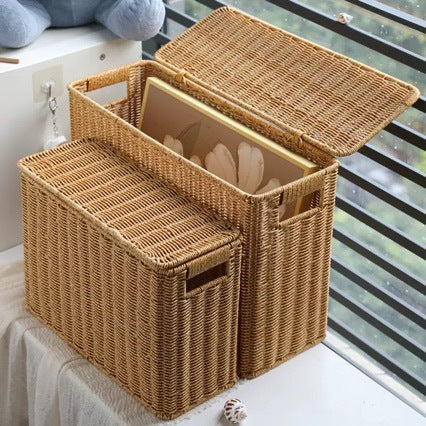 Dekorative Rattan-Aufbewahrungsbox